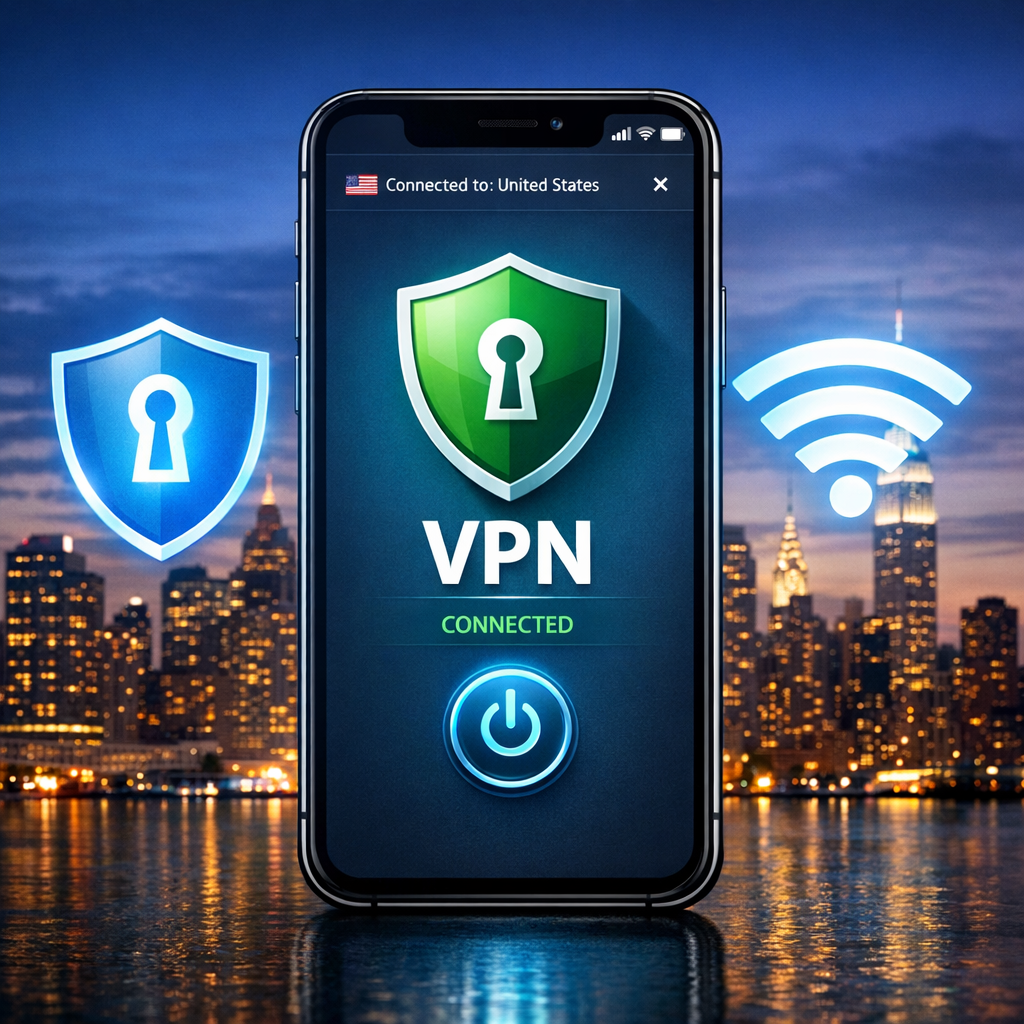IPVanish secure VPN app on a smartphone