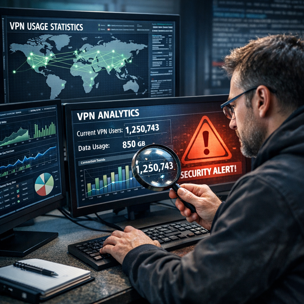 cybersecurity expert analyzing VPN vulnerabilities