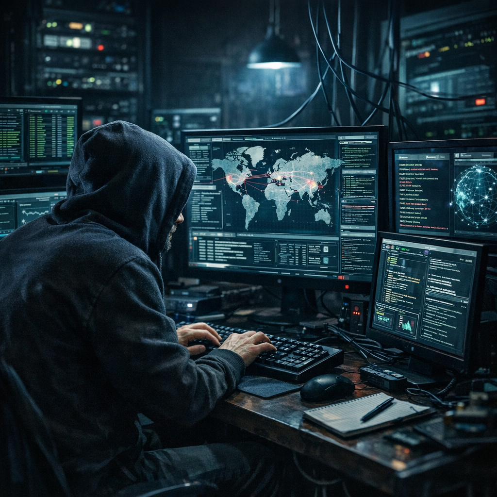 hacker analyzing VPN vulnerabilities