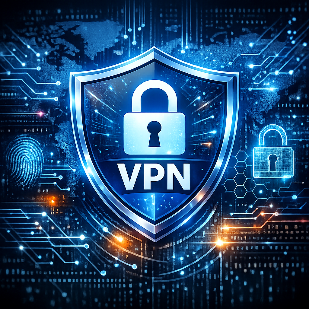 VPN logo with lock symbol representing security